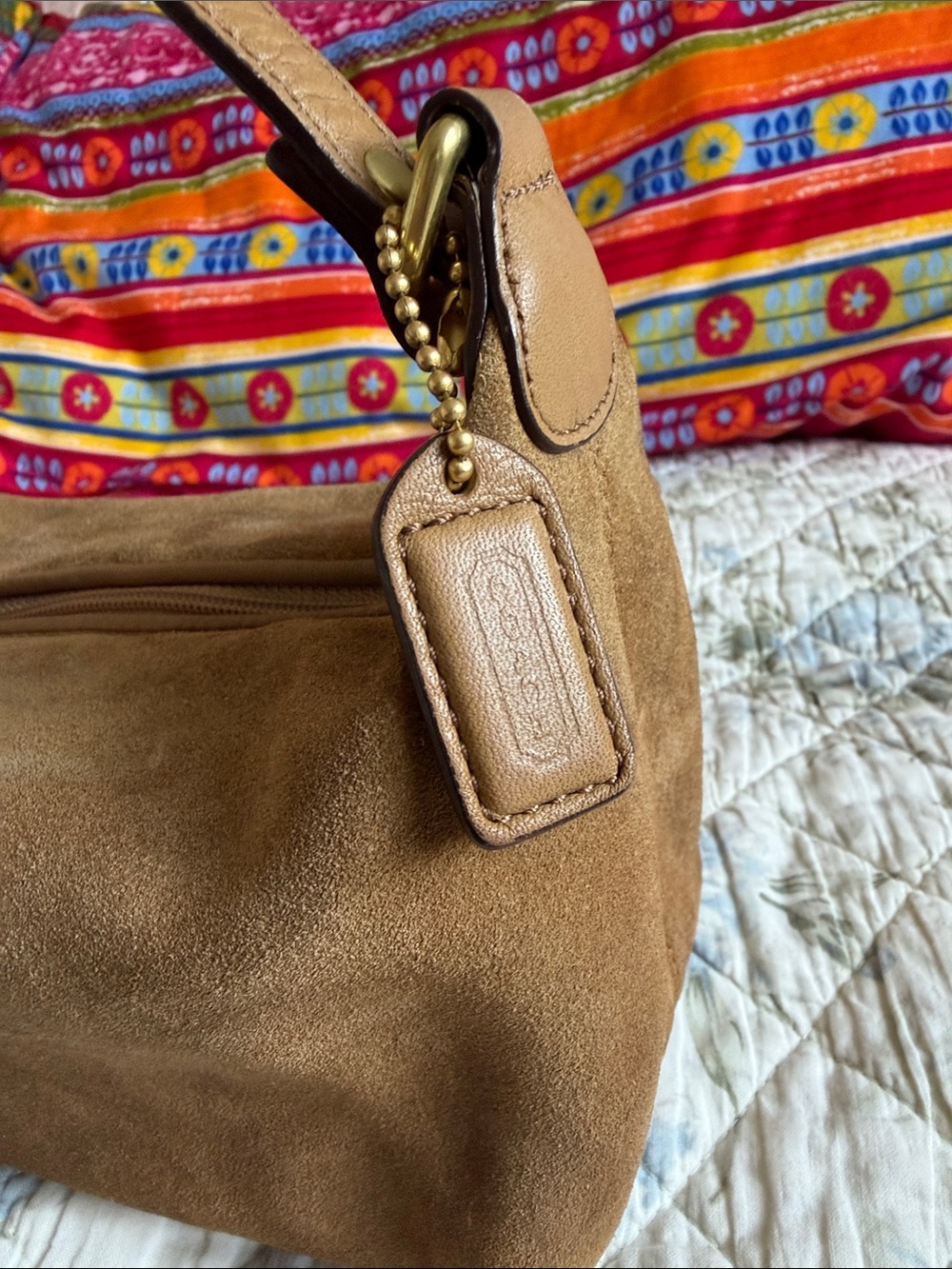 Coach Suede Vintage Demi Hobo Shoulder Bag Y2K - Picture 3 of 16